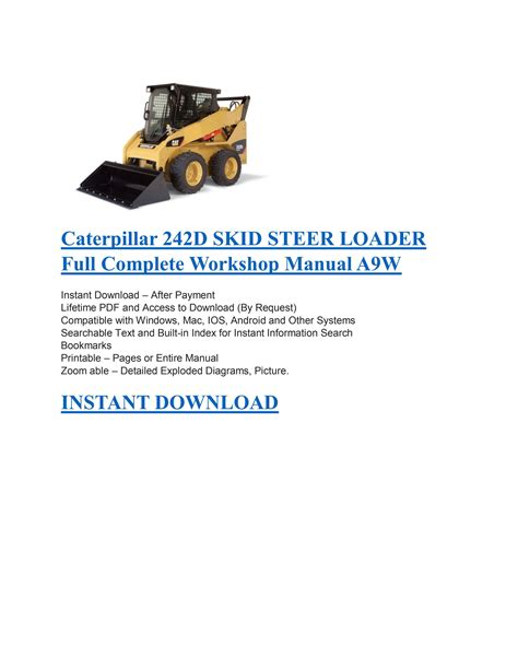 242d skid steer specs|peterson cat 242d manual.